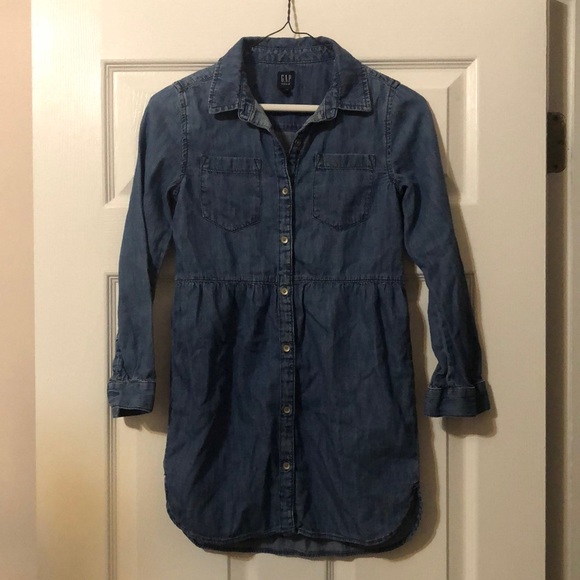 GAP | Dresses | Gap Kids Denim Button Down Shirt Dress Medium Great  Condition Cute And Comfy | Poshmark